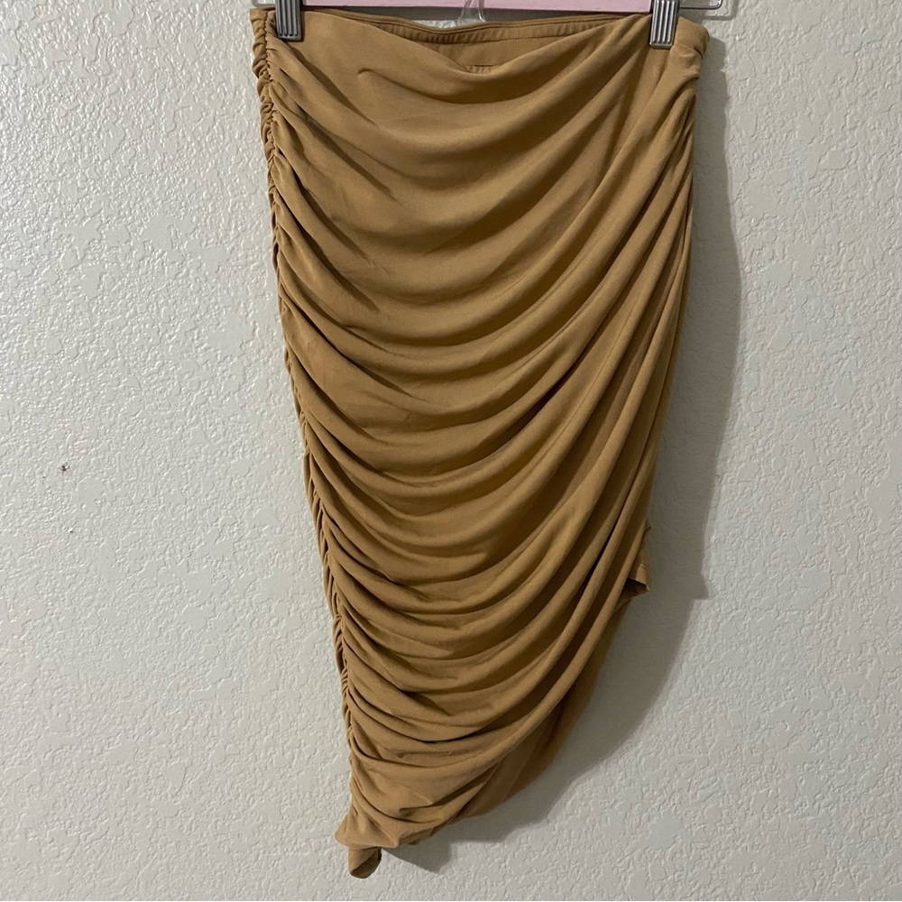 h:ours Livia Skirt Light Hazelnut Knee Length Revolve - Picture 10 of 10